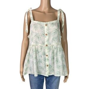 LC Lauren Conrad Floral Rayon Tank Top XXL